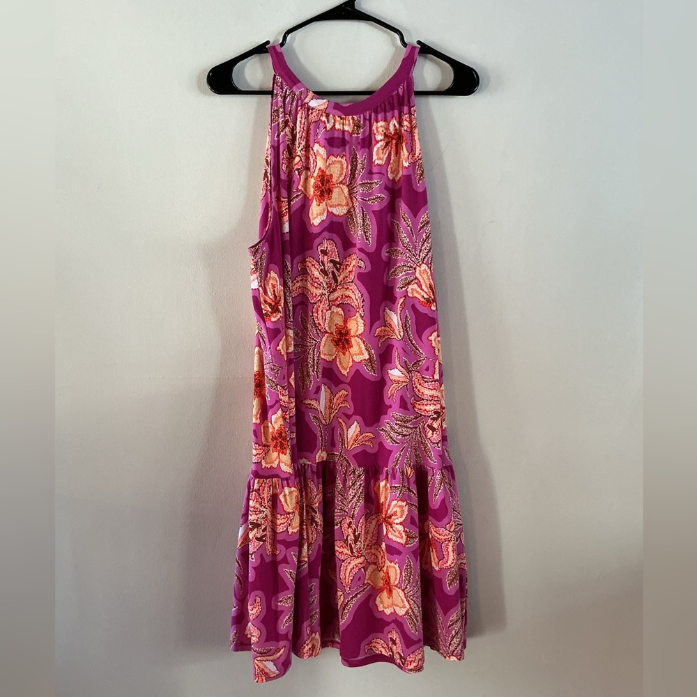 LOFT Vibrant Purple Floral Dress